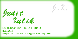 judit kulik business card